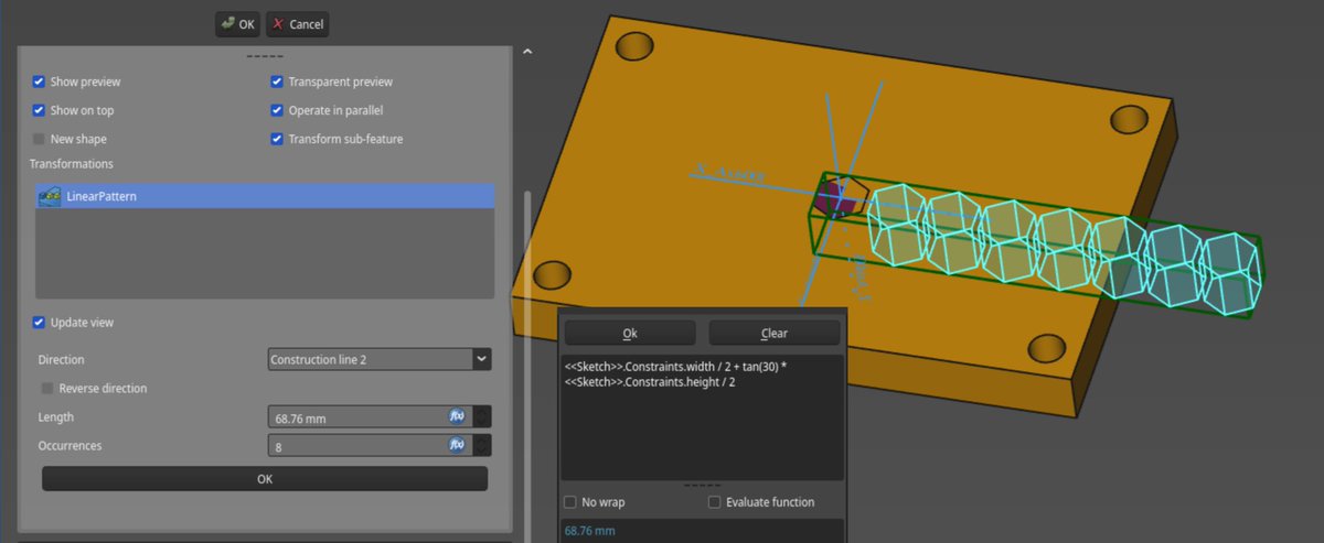 Using MultiTransform to expand the pattern to the right.